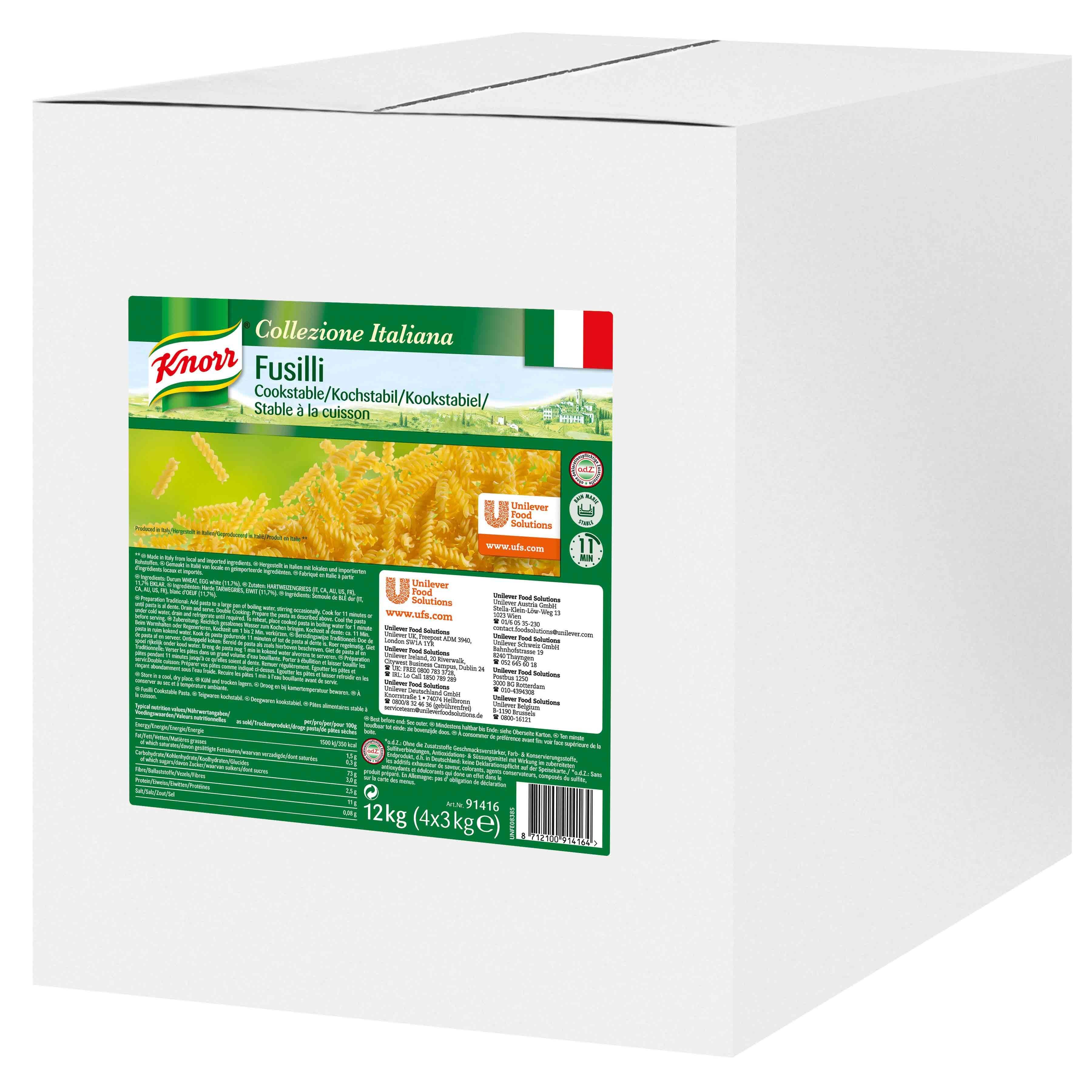 Knorr Penne 12kg pasta kookstabiel Collezione Italiana