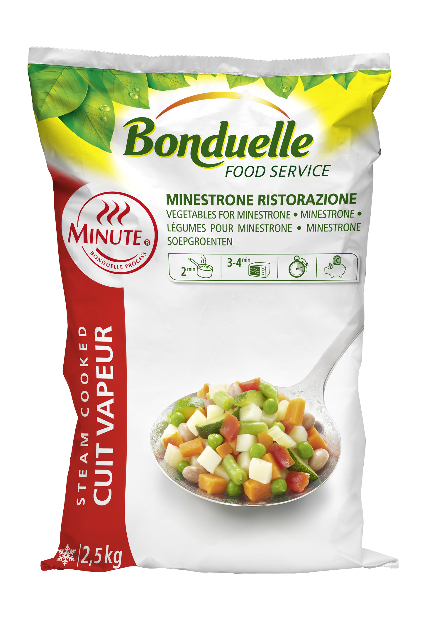 Minestrone soepgroenten 2.5kg Bonduelle Food Service Diepvries