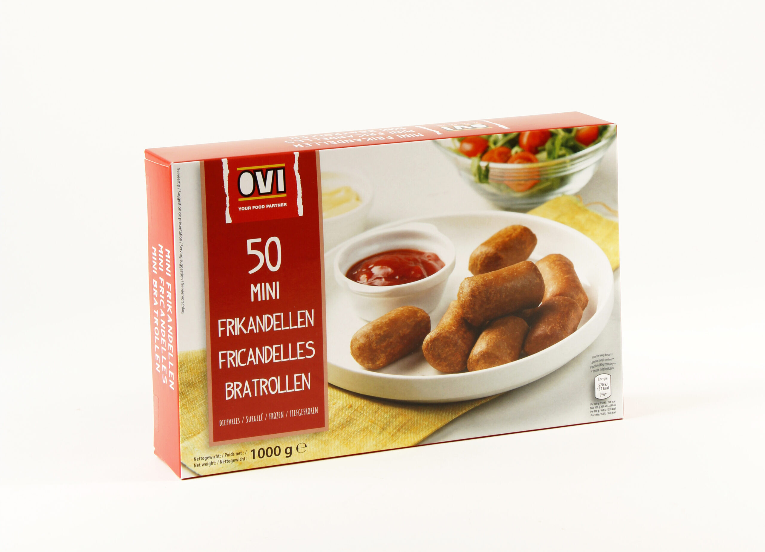 Ovi Mini frikandellen 50x20gr Diepvries