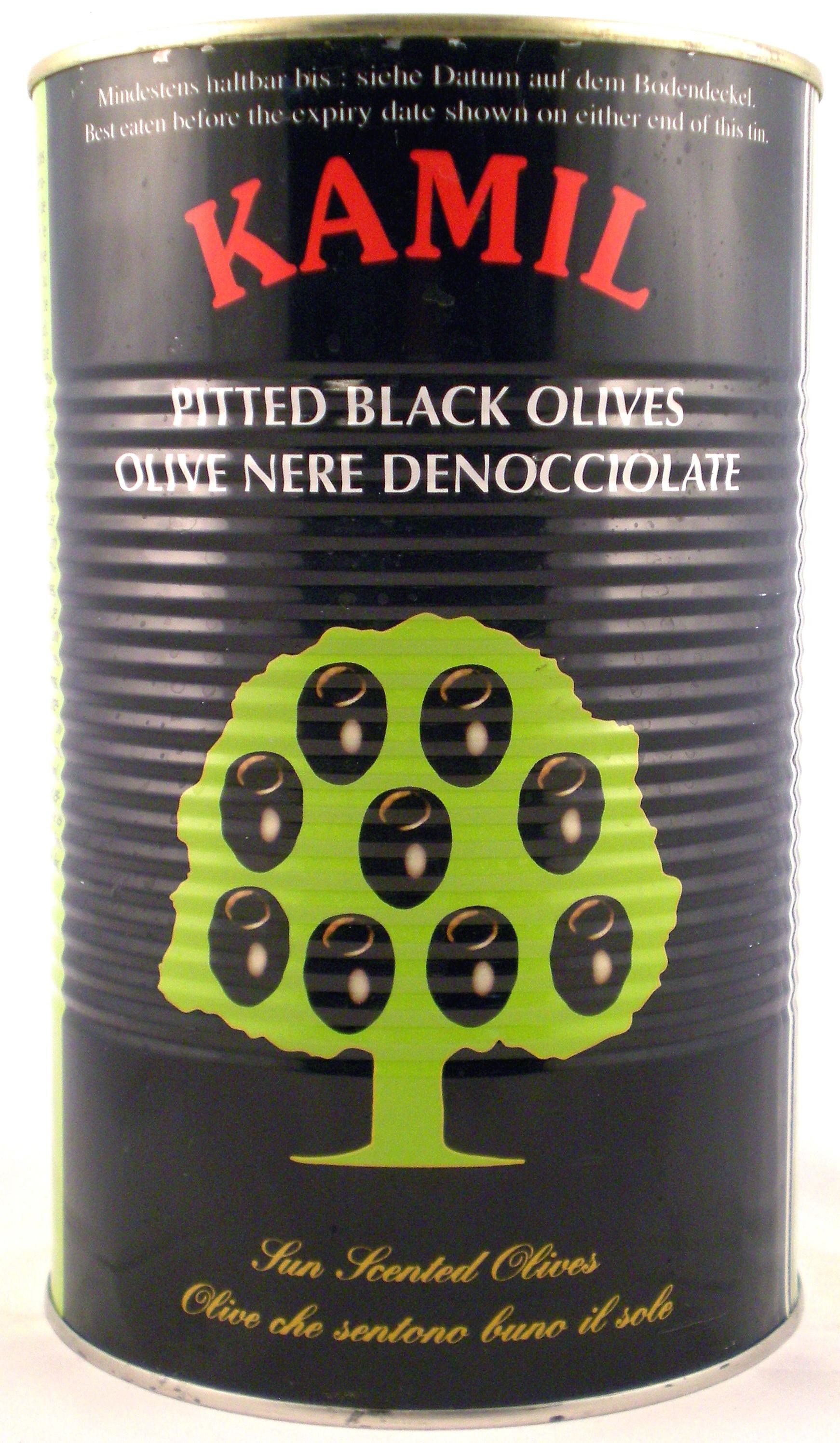 Zwarte olijven zonder pit 5L 30/33 blik