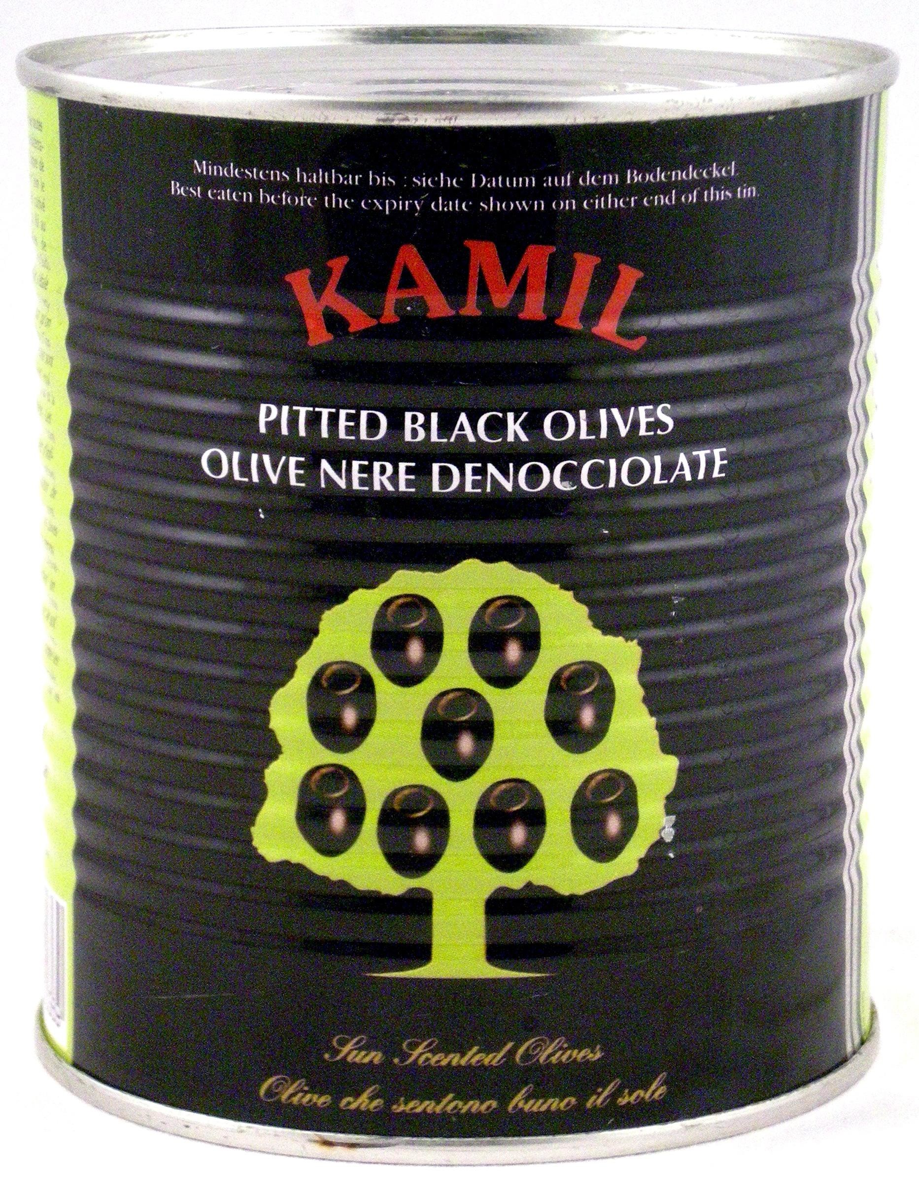 Zwarte olijven zonder pit 1L 30/33 blik