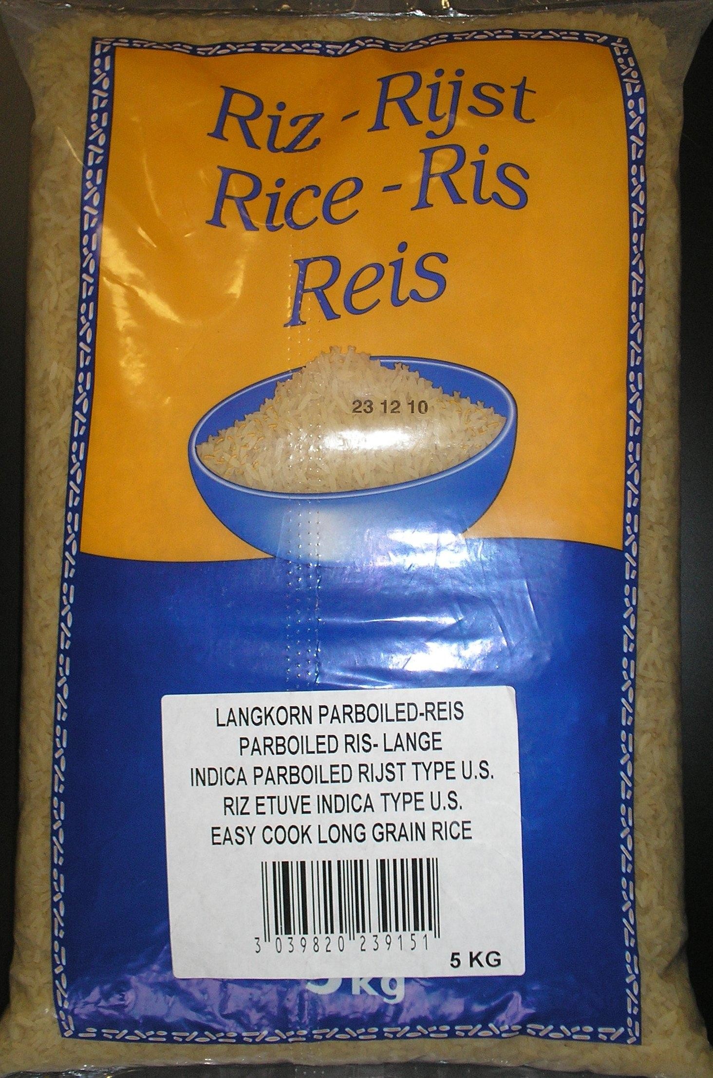 Rijst lange korrel voorgekookt Parboiled 5kg