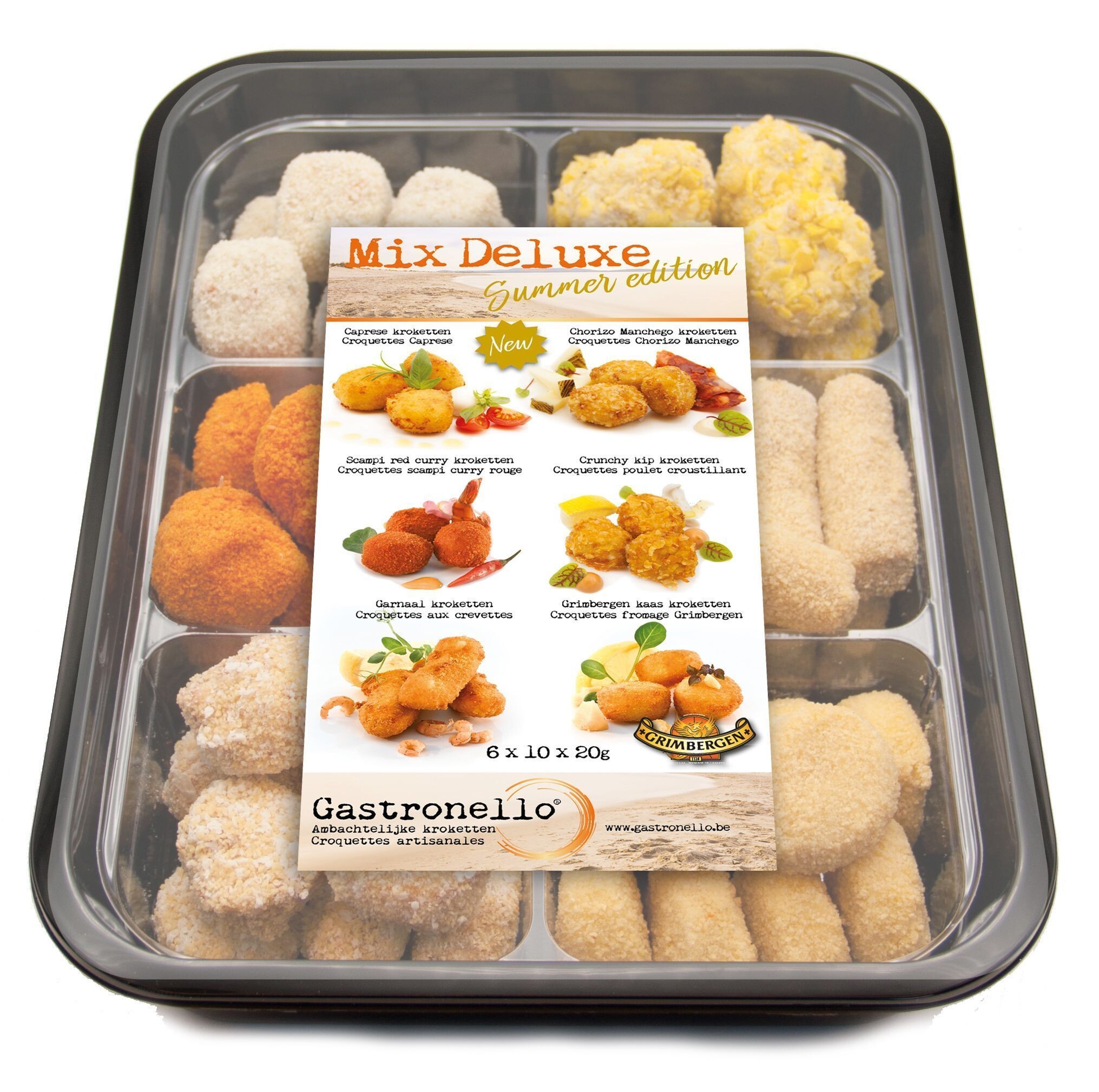 Gastronello Mix Deluxe 6x10x20gr artisanale Tapaskroketten Diepvries