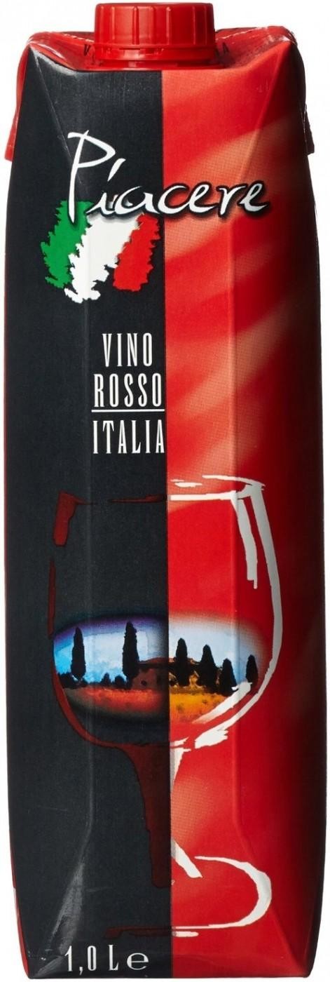 Piacere Rosso rood 1L brik Vino da Tavola