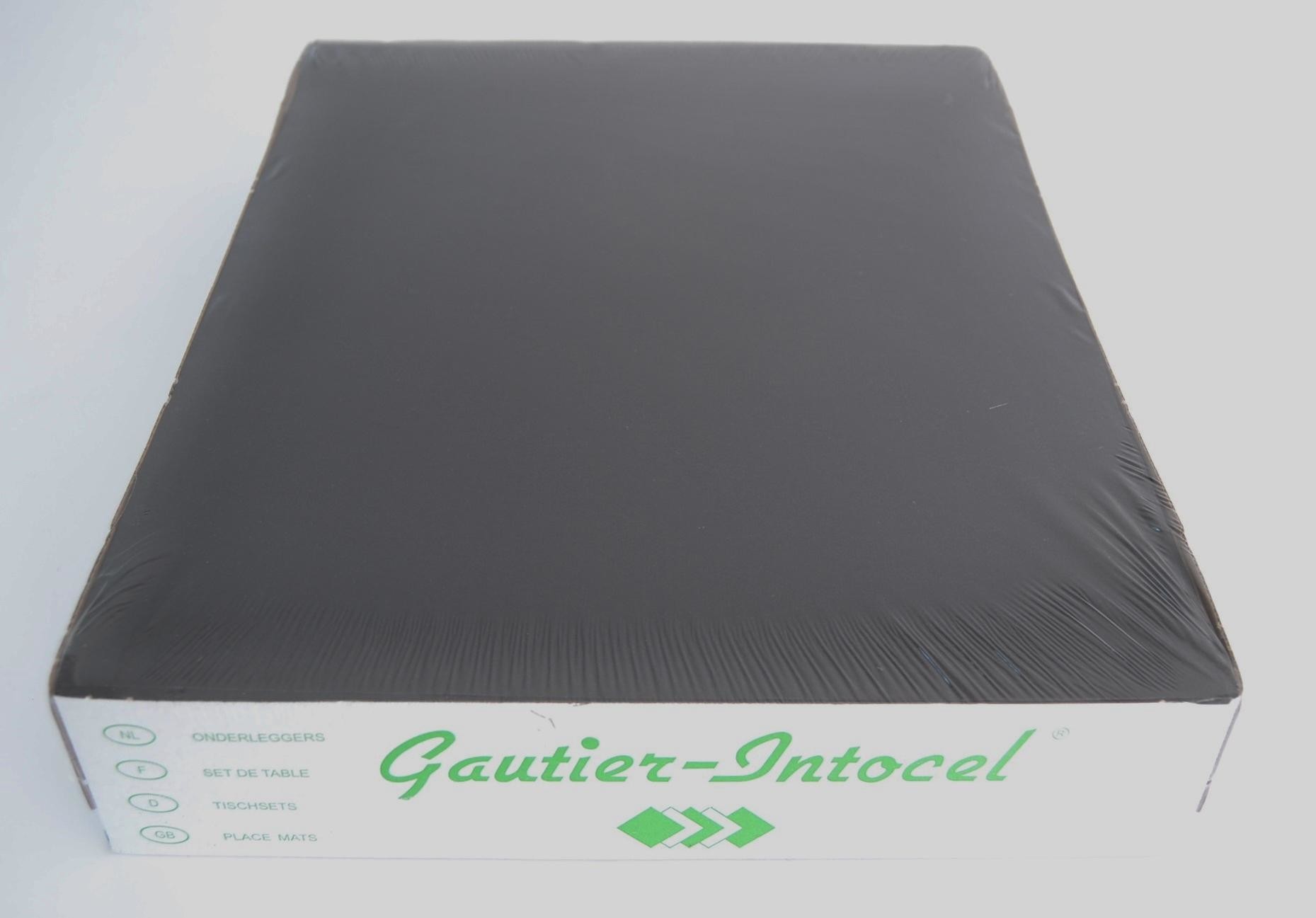 Placemats zwart 30x39cm 500st Gautier Intocel 