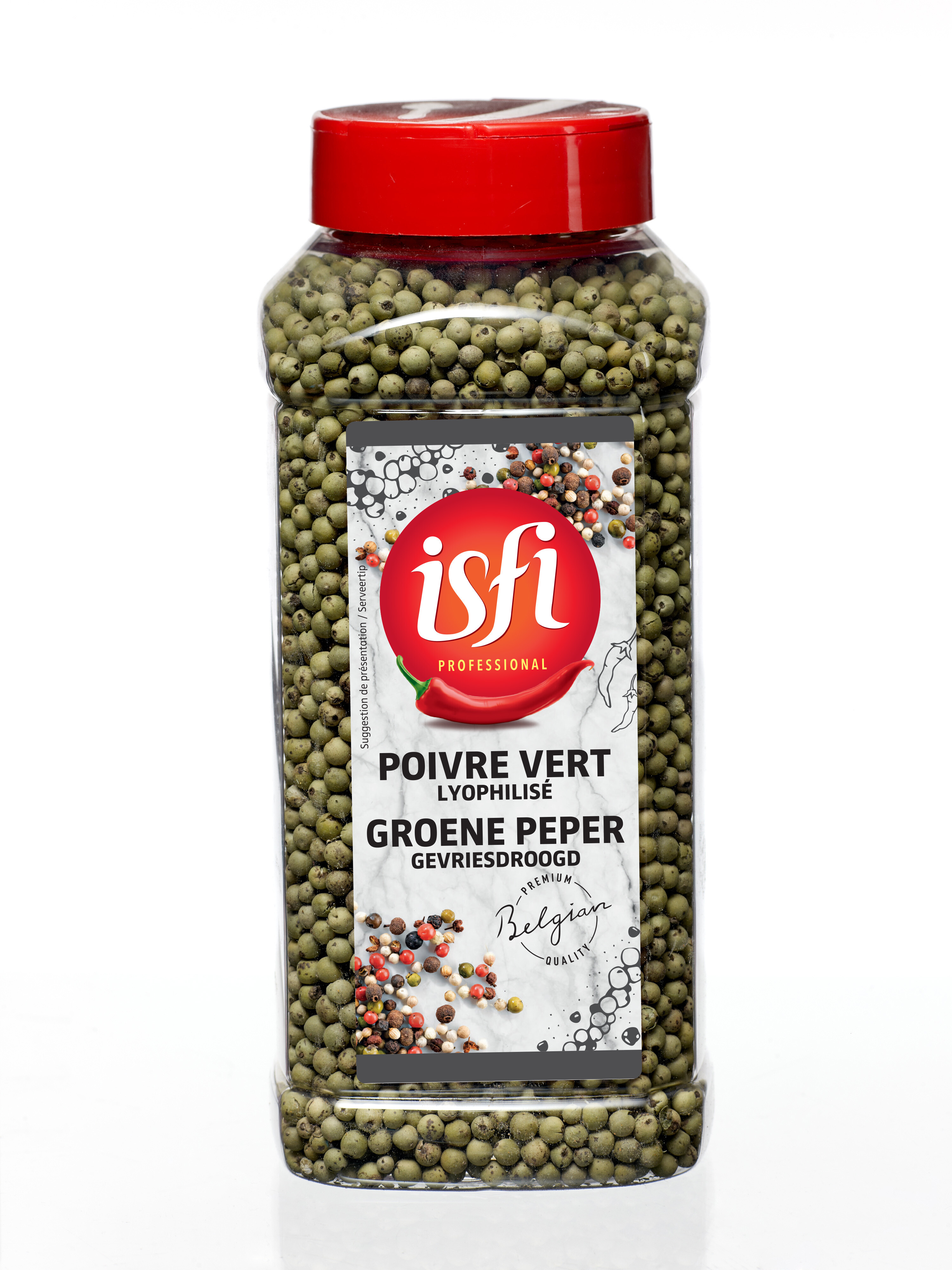 Isfi Groene Peper Gevriesdroogd 150gr 