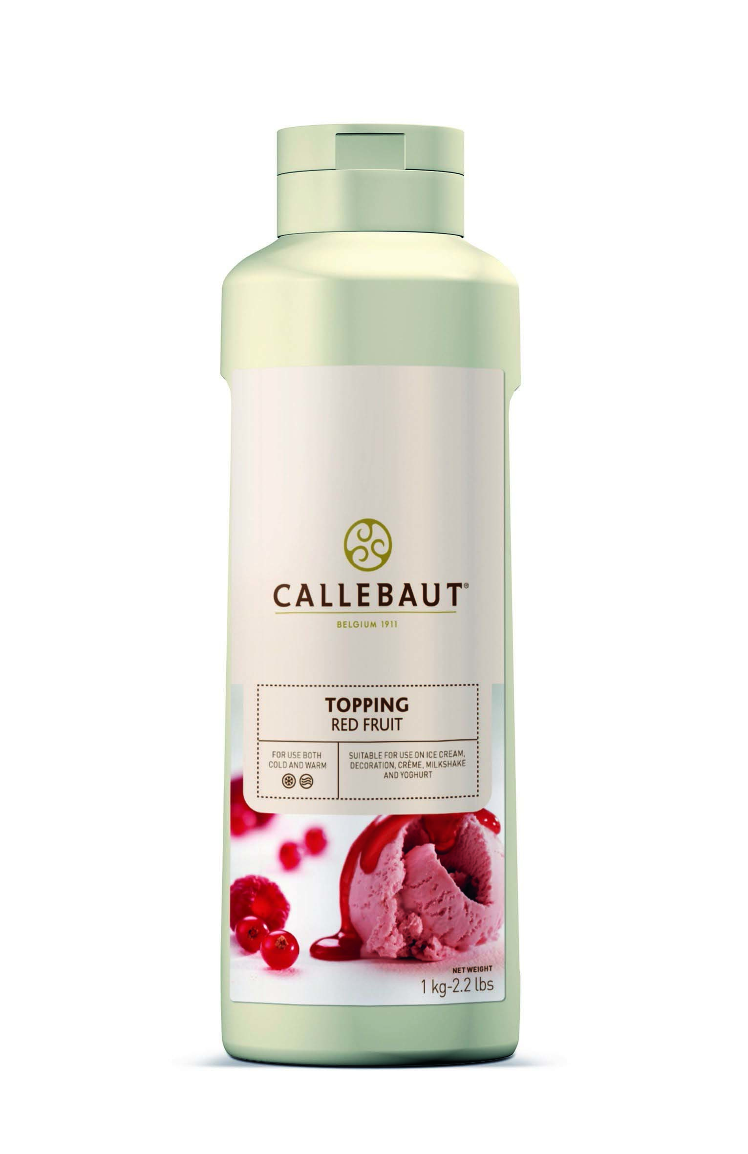 Topping rode vruchten 1L Callebaut knijpfles 