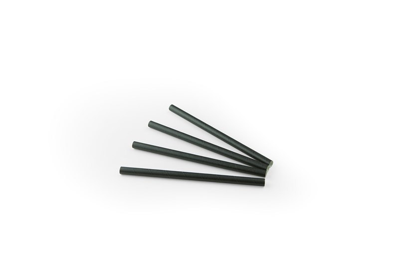 Rietjes zwart recht 8mm/15cm 500st Sier Disposables