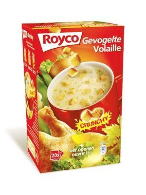 Royco Minute Soup gevogelte + korstjes 20st Crunchy