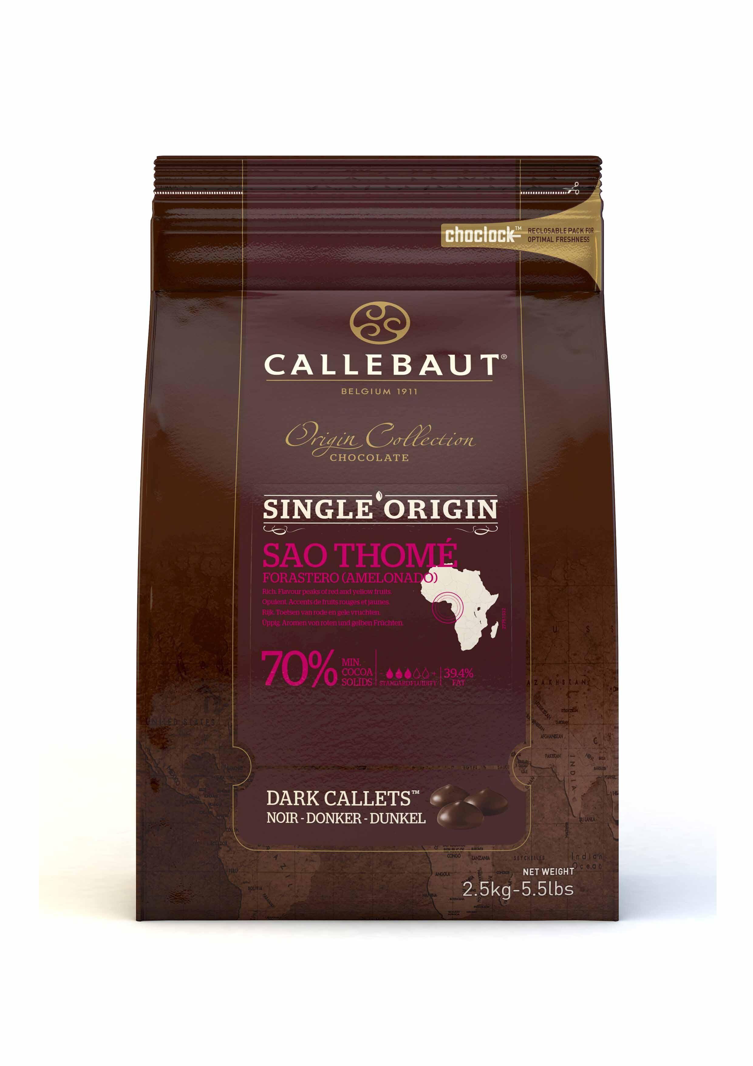 Barry Callebaut chocolade Pastilles donker Sao Thomé fondant 2,5kg callets