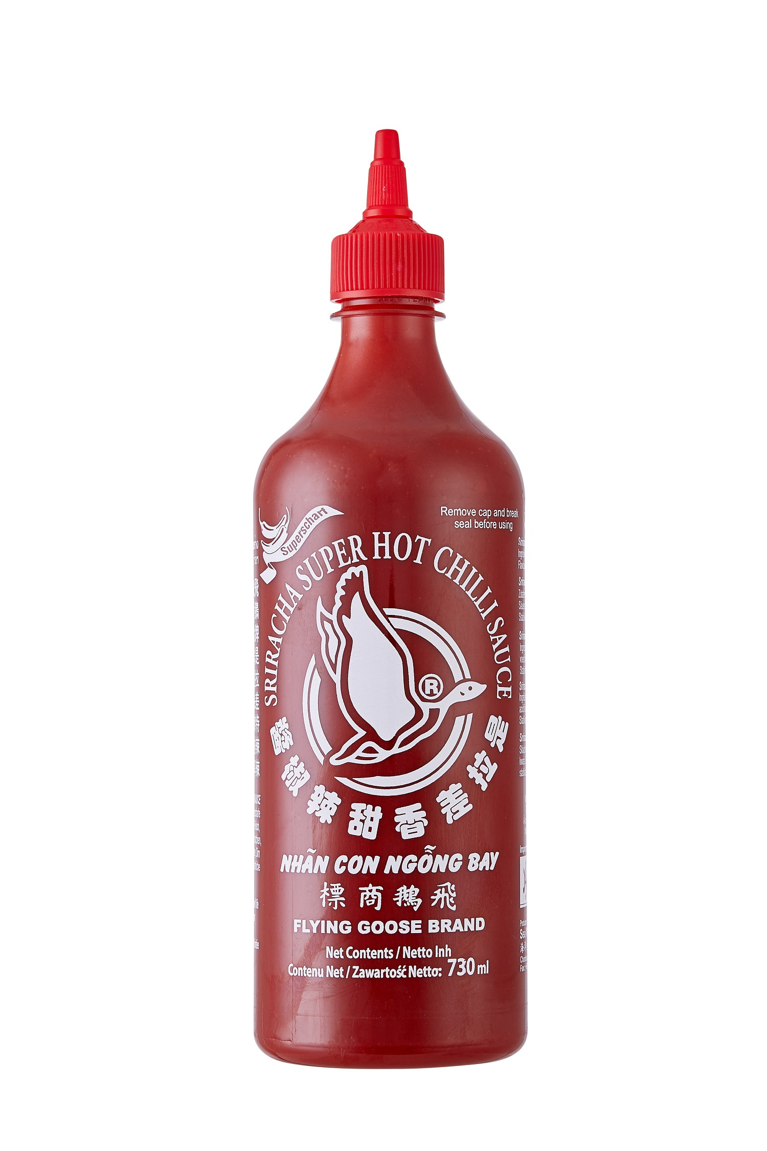 Sriracha Pikante Super Hot Chili saus 730ml Flying Goose Brand