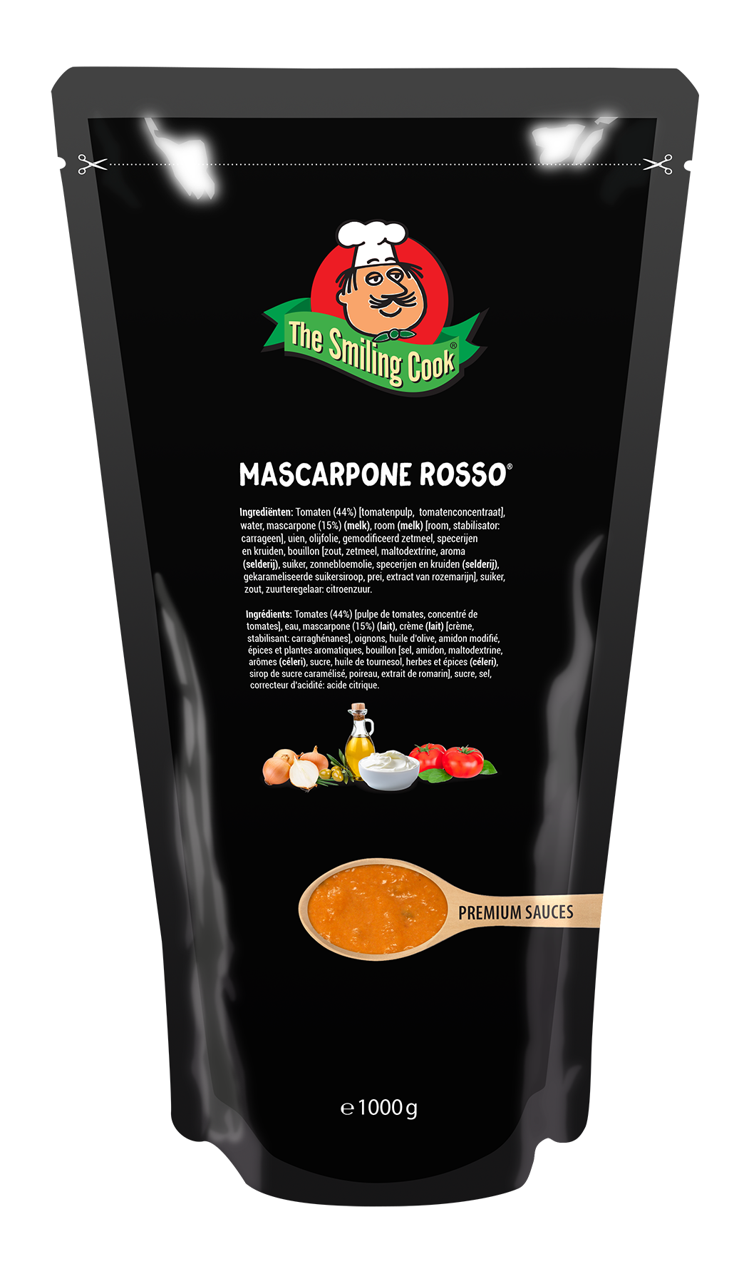 Pastasaus Mascarpone Rosso 6x1kg Smiling Cook