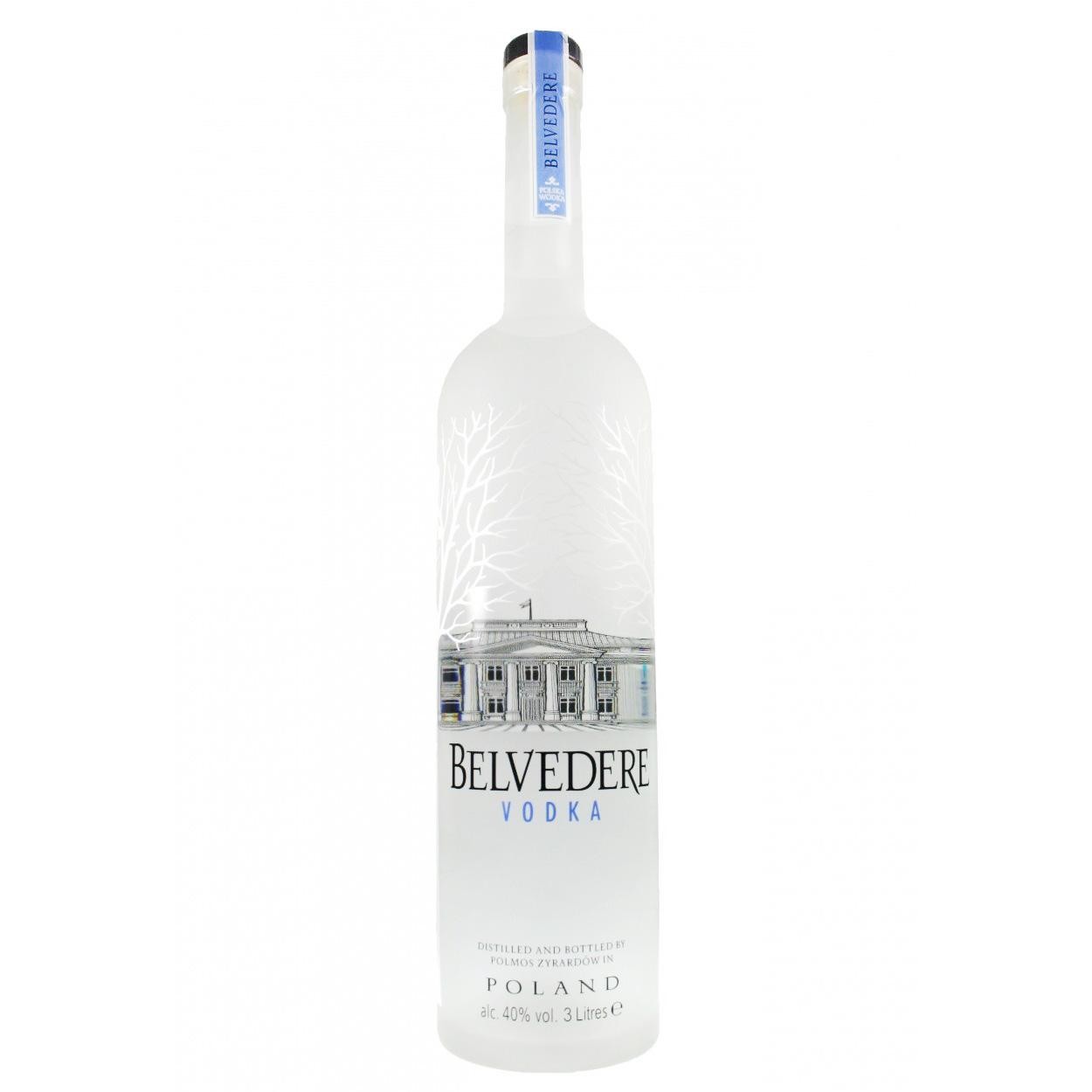 Vodka Belvedere Pure 3 Liter 40% Polen met LED verlichting