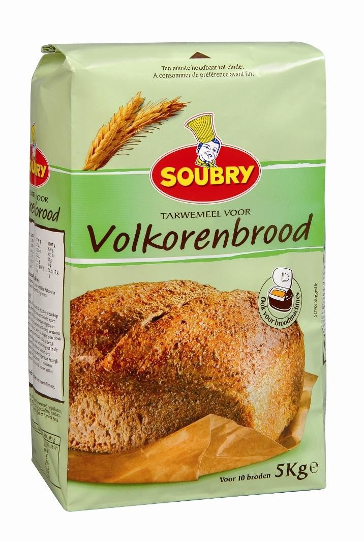 Tarwemeel voor volkorenbrood 5kg Soubry