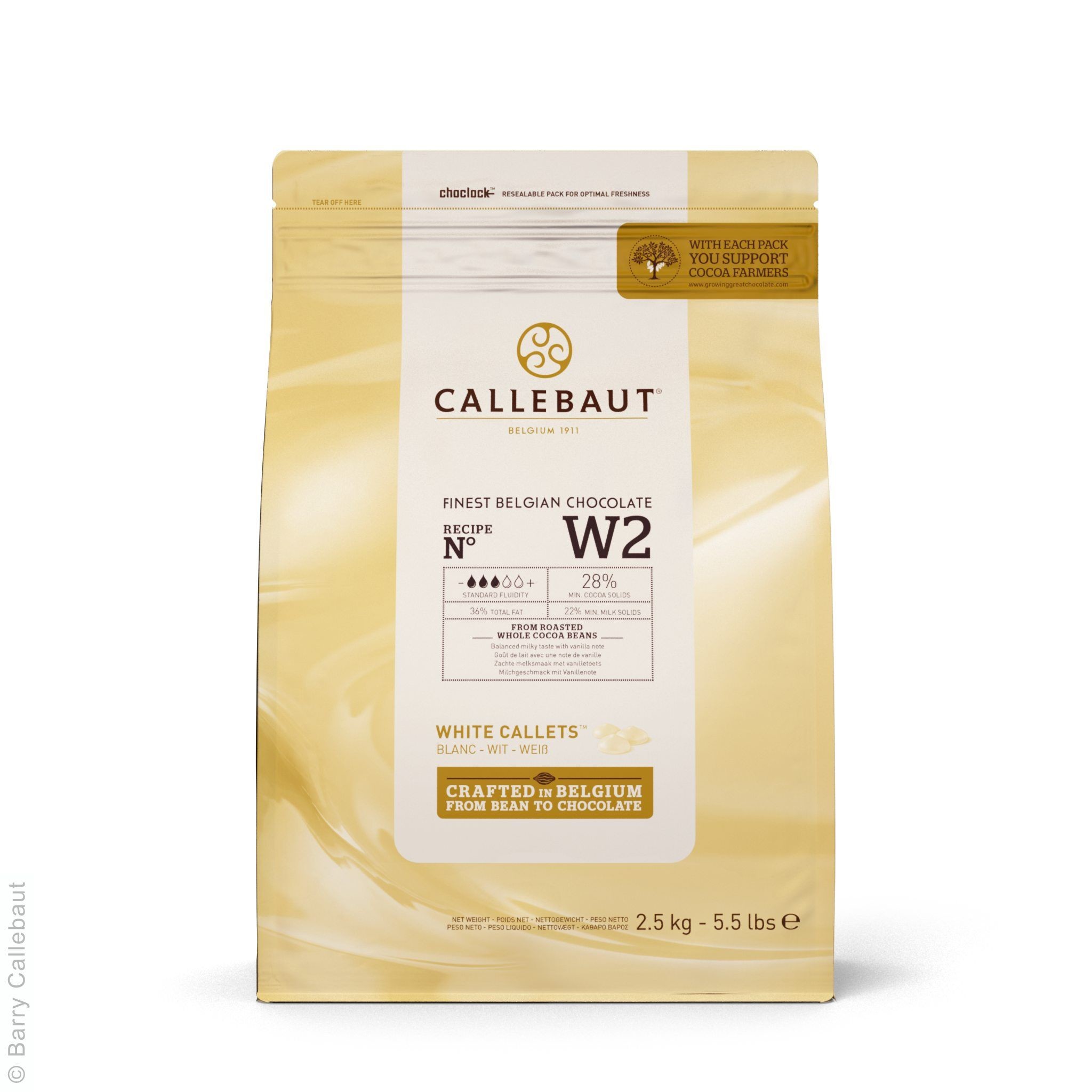 Callebaut Callets pastilles CW2 wit 2.5kg