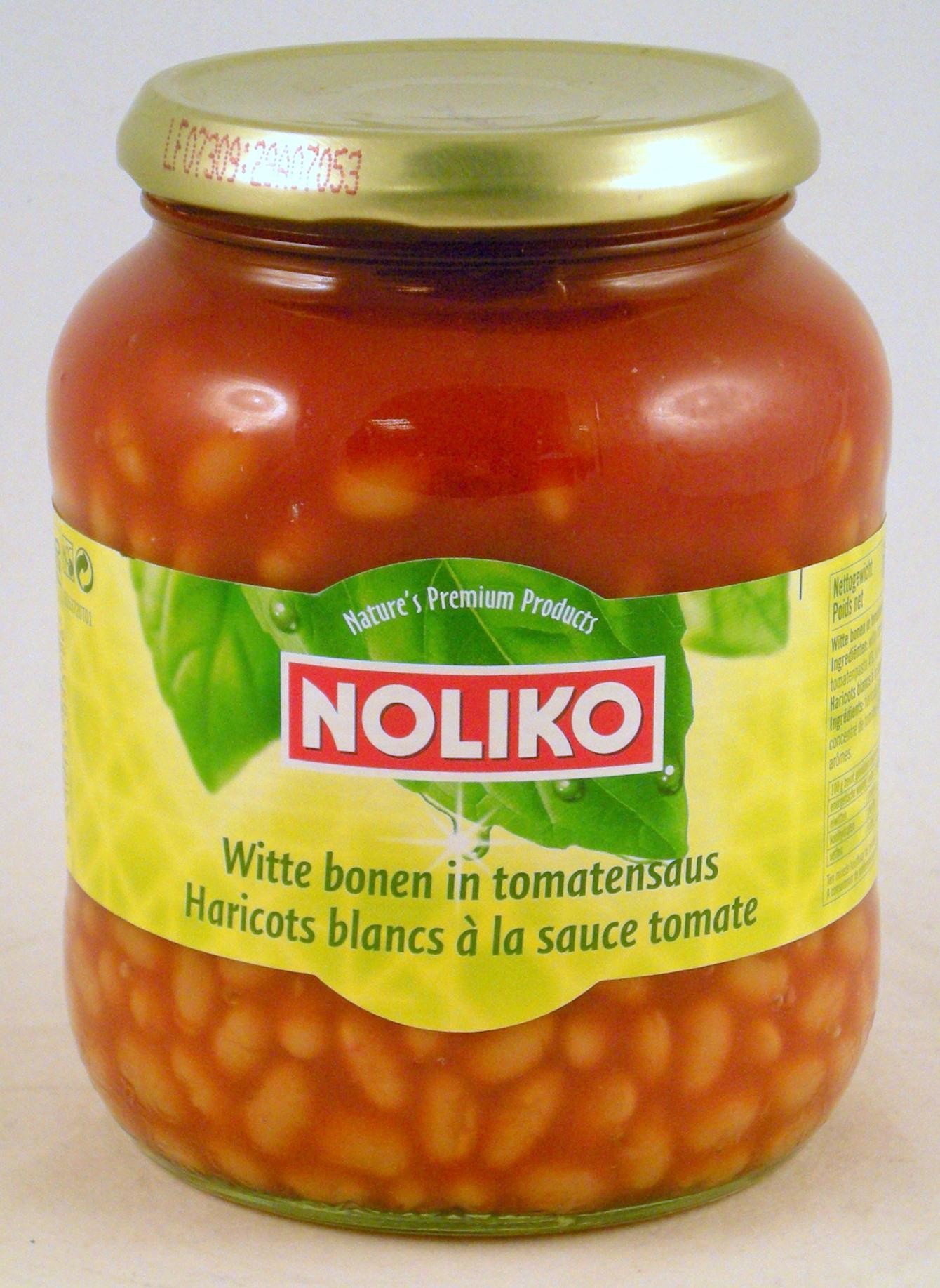 Witte bonen in tomatensaus 720ml Noliko