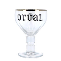 Glas Trappist Bier Orval 33cl op voet 6 stuks
