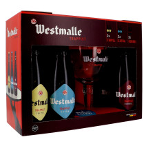 Westmalle 6x33cl (3x Dubbel & 3x Trippel) + 1 Glas in Geschenkverpakking