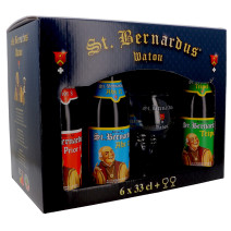 St. Bernardus 4x33cl + Glas Geschenkdoos