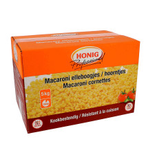 Honig hoorntjes(macaroni) 5kg pasta voor soep