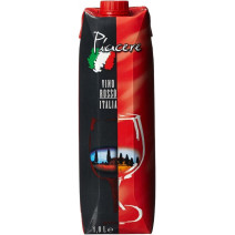 Piacere Rosso rood 1L brik Vino da Tavola