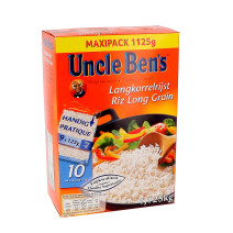 Witte langkorrel rijst kookbuiltjes 10min 1.125kg Uncle Ben's
