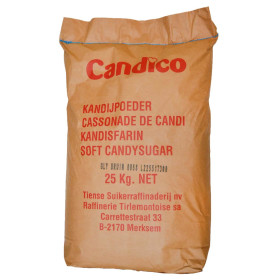 Kandij suiker cassonade bruin 25kg Candico