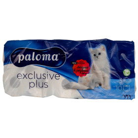 Paloma Toiletpapier 3-laags 9x10rollen Exclusive Plus