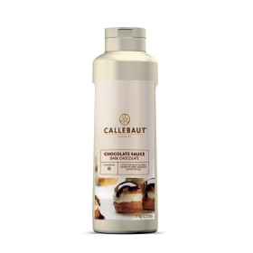 Topping donkere chocolade 1L Callebaut knijpfles