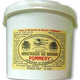 Meaux mosterd met graan Pommery 5kg emmer