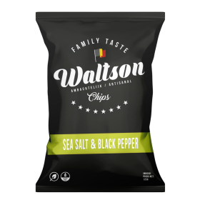 Waltson Ambachtelijke Chips Zeezout & Zwarte Peper 125gr