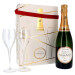 Champagne Laurent Perrier 75cl Brut + 2 Glazen in Geschenkdoos (Champagne)