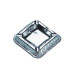 Asbak aluminium vierkant 10x10cm 100st zilver