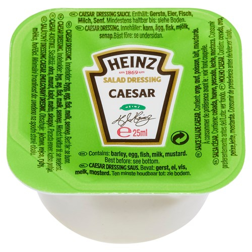 Heinz Caesar Dressing Dippot 100x25ml portions en coupelles Nevejan