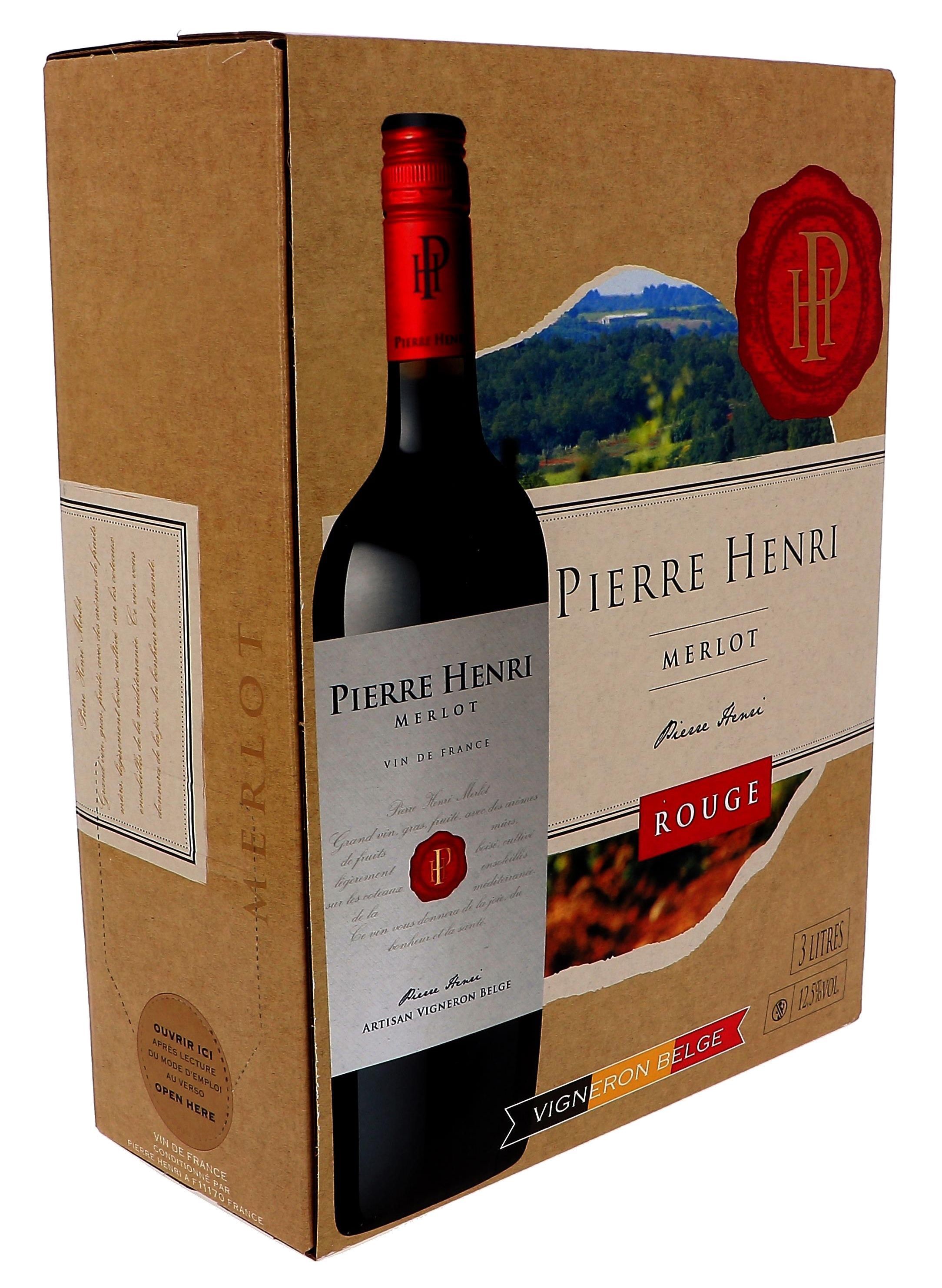 Merlot Pierre Henri 3Litres Bag in Box Vin de France