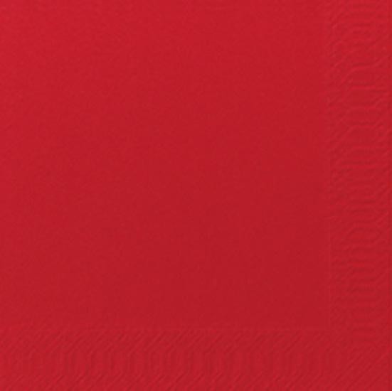 Serviettes en papier rouge 2-couches 24x24cm 300pc Duni 143154