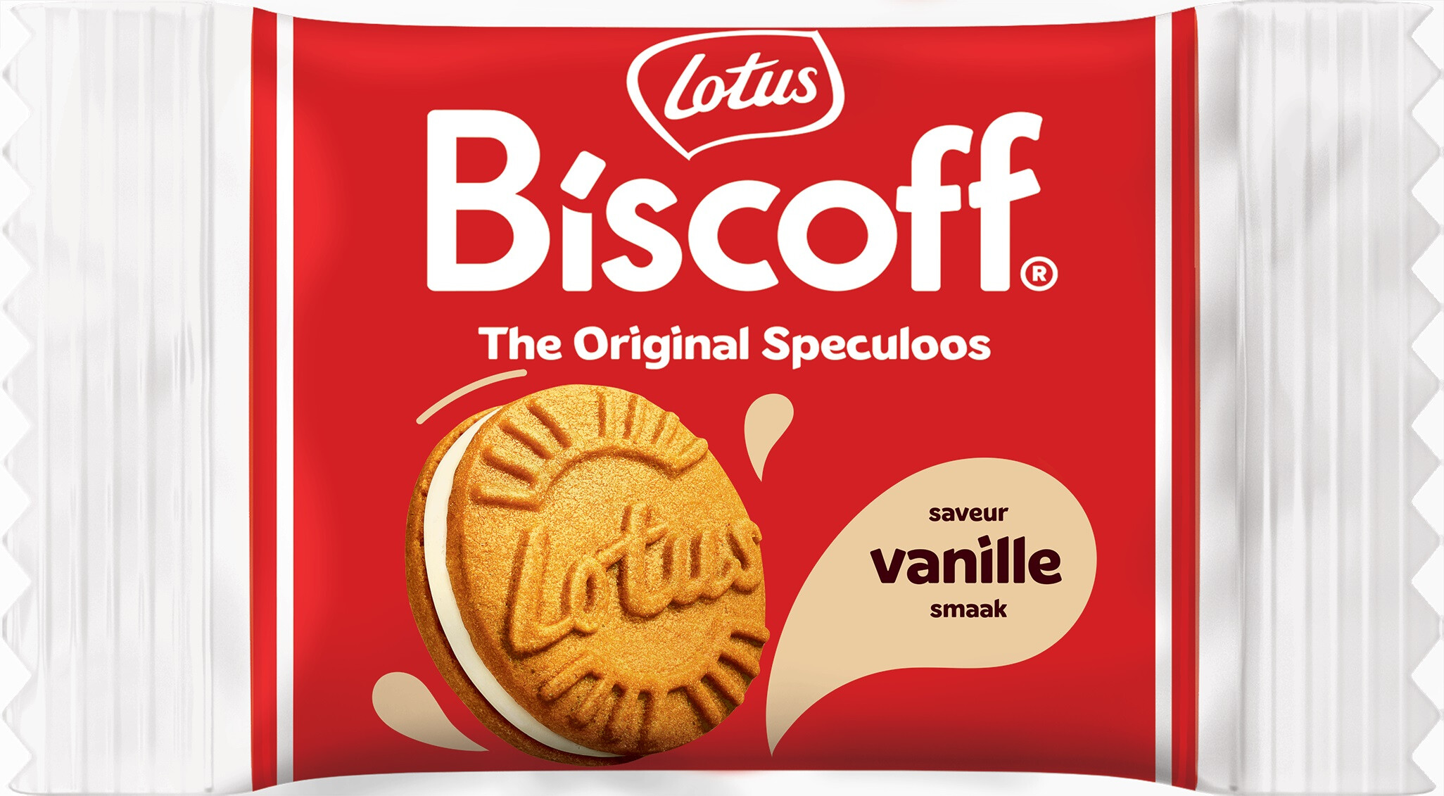 Lotus Biscoff Biscuits Fourré Creme Vanille 120pc emballage individuellement 