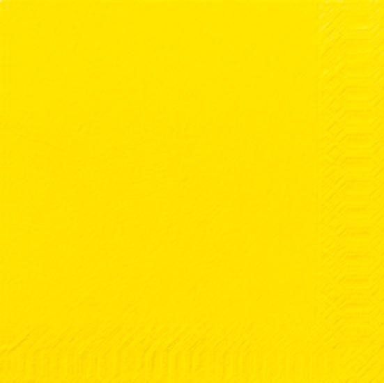 Serviettes en papier jaune 2-couches 33x33cm 125pc Duni