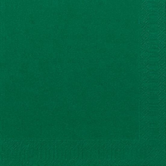 Serviettes en papier vert foncé 2-couches 33x33cm 125pc Duni