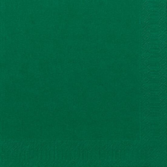 Serviettes en papier vert foncé 2-couches 33x33cm 125pc Duni