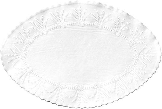 Papier gaufré blanc ovale 16x24cm 500pc