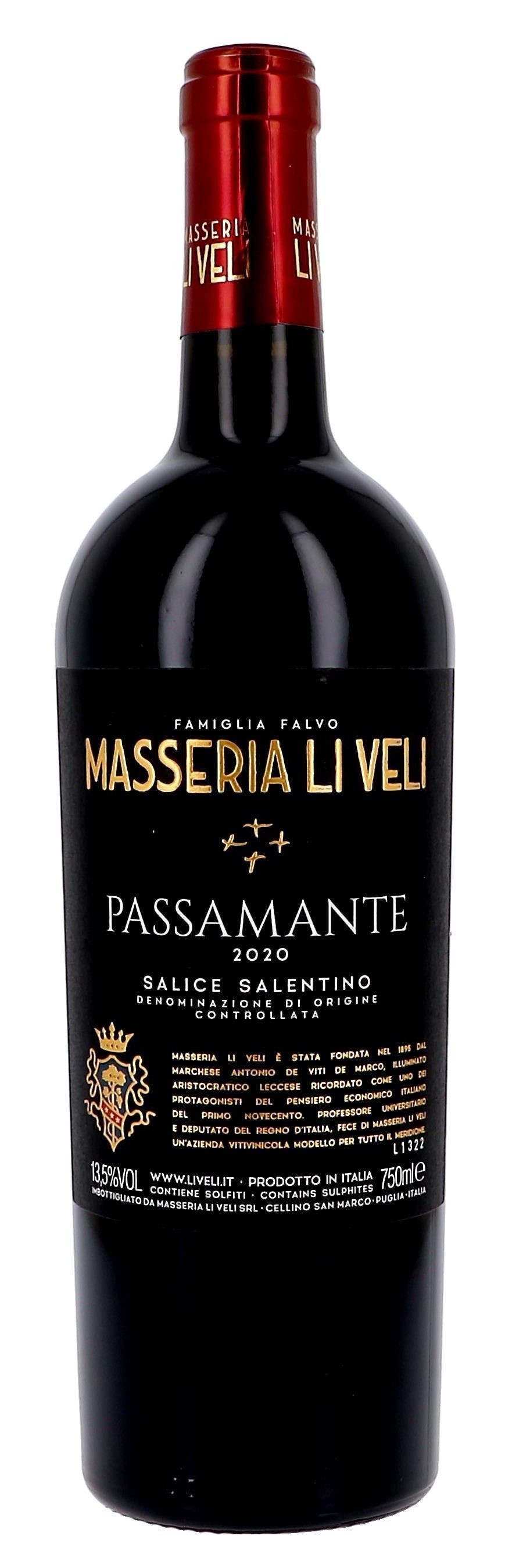 Passamante rosso - rouge 75cl 2022 Salice Salentino - Li Veli 