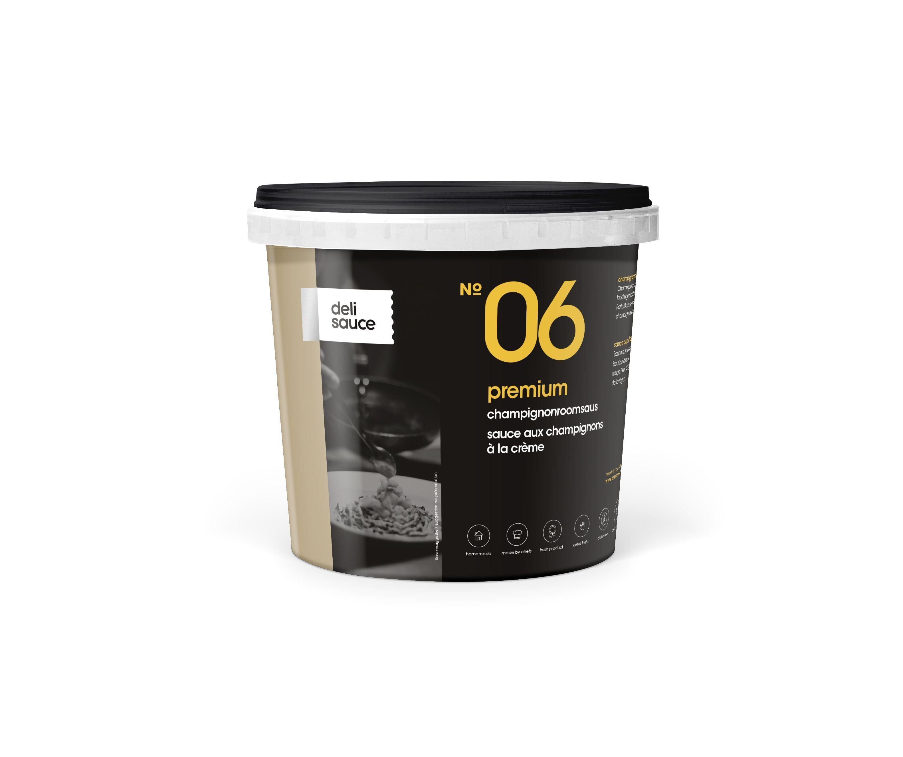 Delisauce N°06 Premium Sauce Crémeuse aux Champignons 1.55L