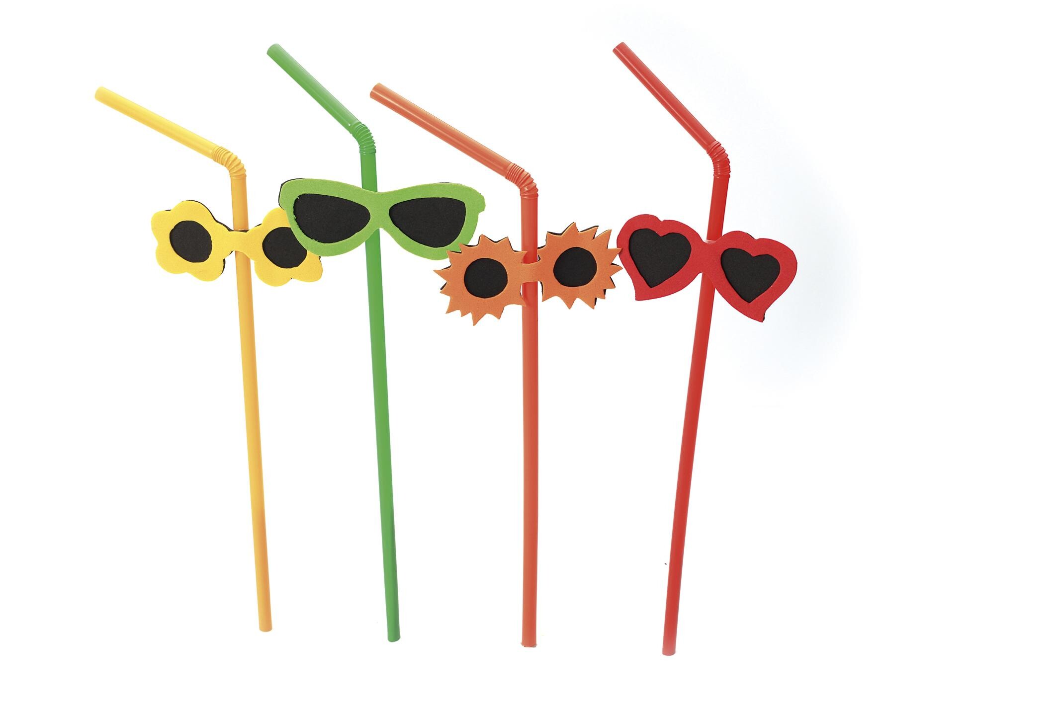 Paille pliable avec lunettes de soleil 5mm 24cm 100pc Sier Disposables