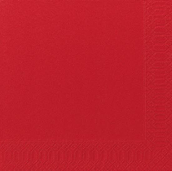 Serviettes en papier rouge 2-couches 33x33cm 125pc Duni