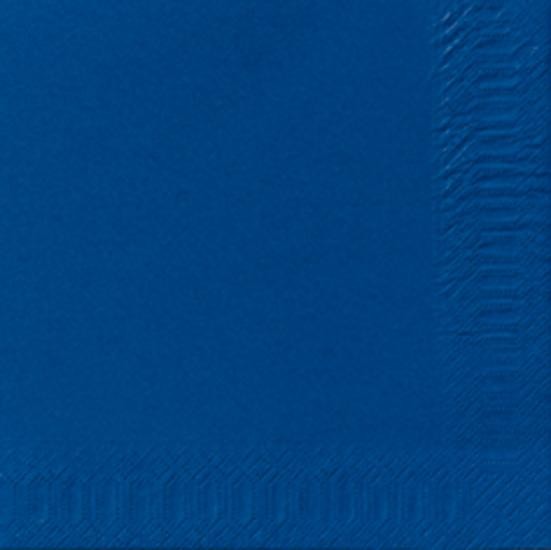 Serviettes en papier bleu foncé 2-couches 33x33cm 125pc Duni