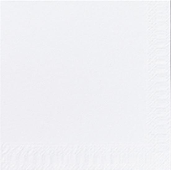 Serviettes en papier blanc 2-couches 24x24cm 300pc Duni 314008