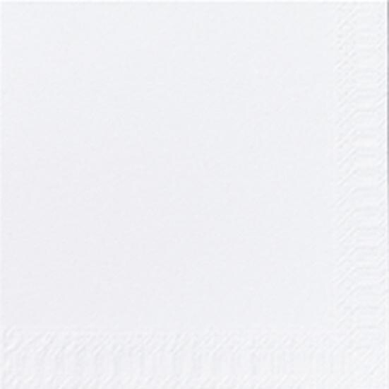 Serviettes en papier blanc 2-couches 24x24cm 300pc Duni 314008