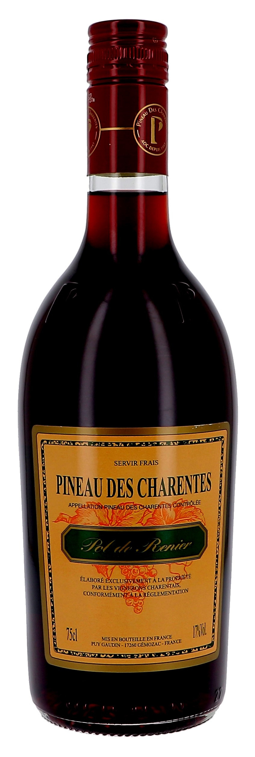 Pineau des Charentes Pol de Renier rouge 75cl 17% (Pineau de charentes)