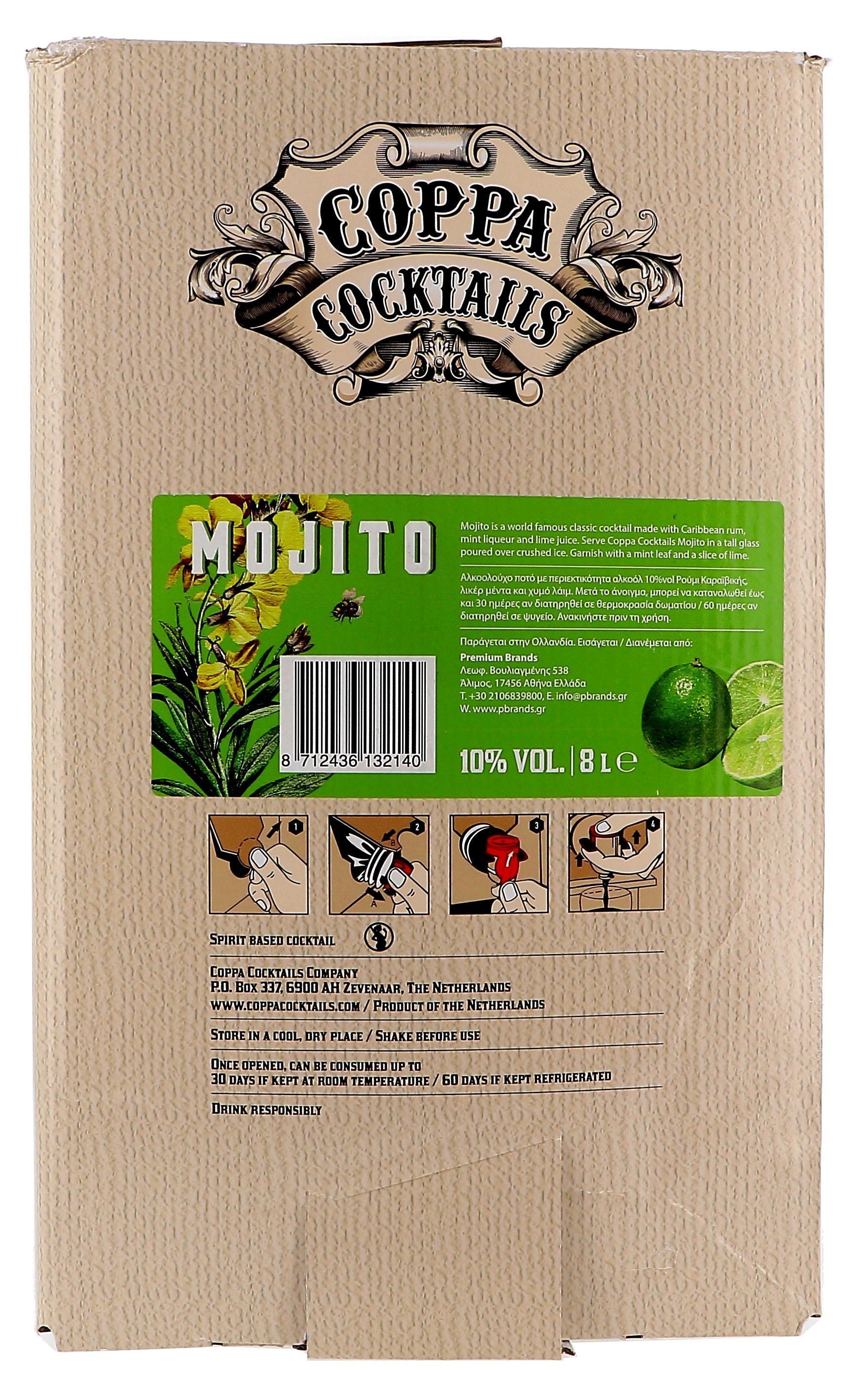 Coppa Cocktails Mojito 8L 10% Bag in Box